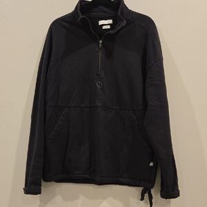 Men's Black Half-Zip Sweatshirt